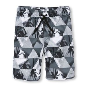 Children's Place Boys M 7/8 Gray Swim Trunks